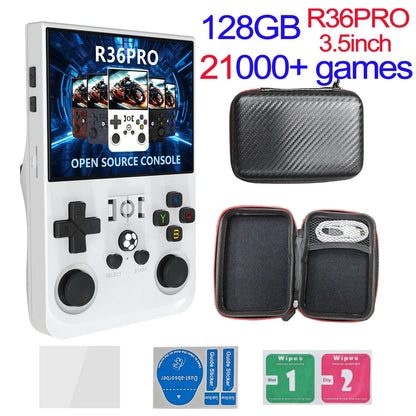 R36MAX Game Console 64GB 128GB 18000+GAMES Linux System 4.0inch K36 vs R36S 3.5inch Pocket Video Player No Download Required
