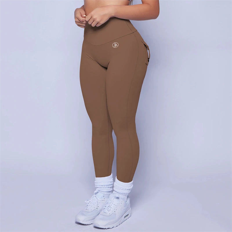 2026 Allure The Band Gym Leggings Women High Waist Tights Pants Peach Hip with Pockets Women Workout Gym Leggings ATB Yoga Pants