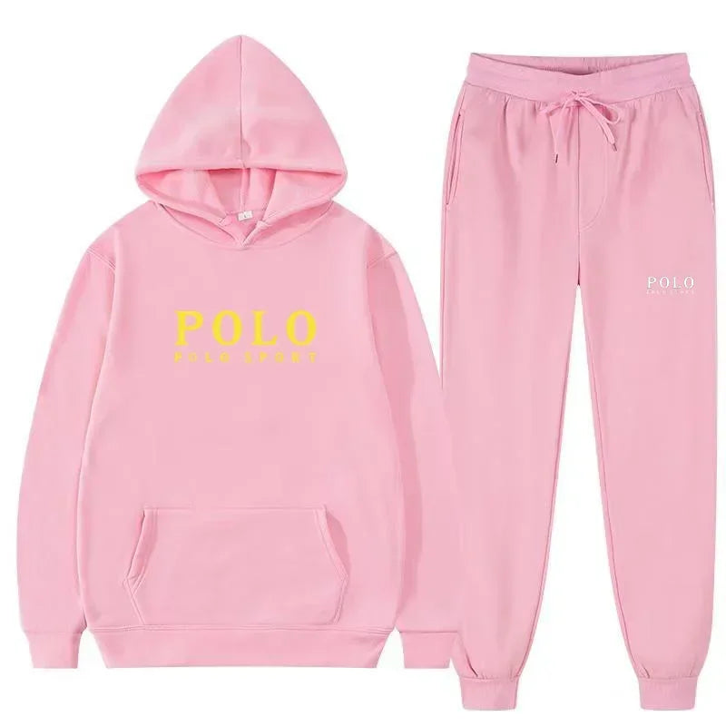 Autumn and Winter 2025 New Men's casual Set outdoor fashion jogging men's and women's hooded sweatshirt and pants 2-piece set