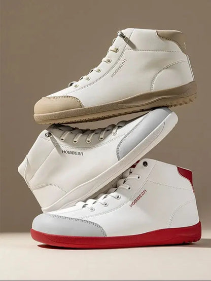 HOBIBEAR Mid Top Barefoot Shoes Mens Womens Wide Toe Ankle Boots Outdoor Non-Slip Artificial Leather Shoes