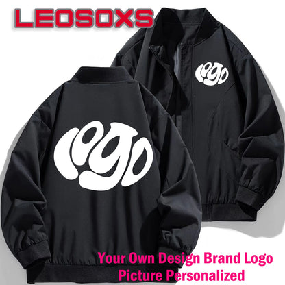 2025 autumn new men's pilot jacket fashion casual light solid color baseball uniform sportswear jacket, DIY LOGO S-4XL