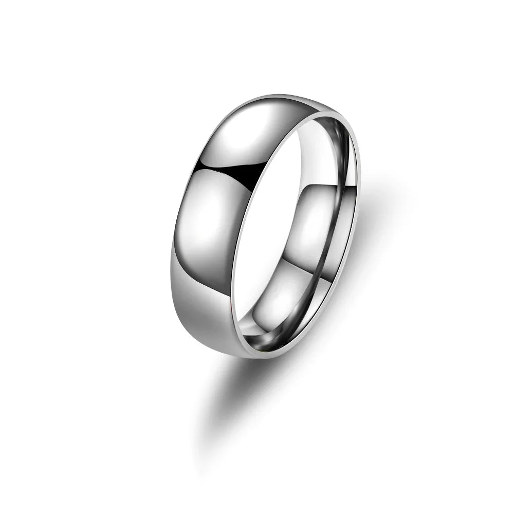 Fashion Charm Jewelry Ring for Men Women Stainless Steel Black Rings Wedding Engagement High Quality Matte Male Accessory