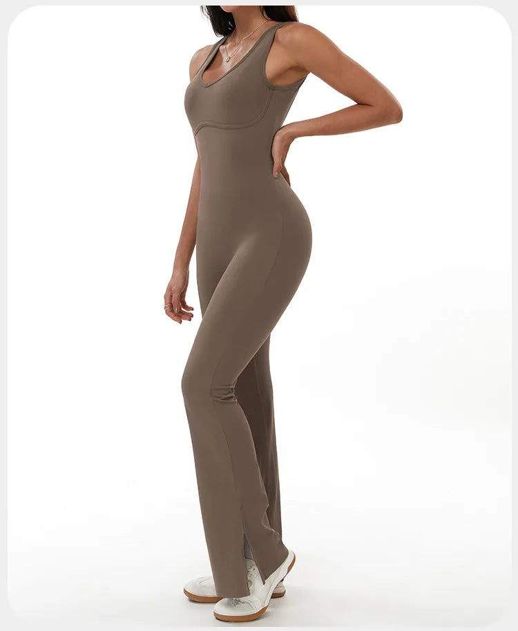 Backless Romper for Women Workout Set Sportswear Jumpsuit Fitness Bodysuit Women Tracksuit Gym Clothes One-piece Playsuit Set