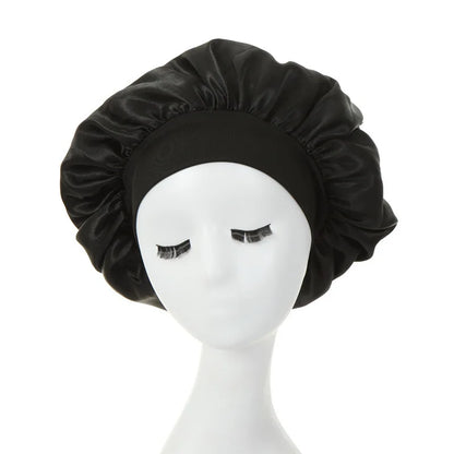 Hair Bonnet For Sleeping Women Wide Brim Sleep Cap Hair Bonnet For Curly Hair Showercap Children Men