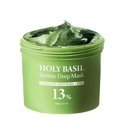 Holy Basil Bubble Deep Mask Korean Carbonic Acid Deep Cleansing Foaming Mud Mask Remove Blackheads And Shrink Pores Skin Care