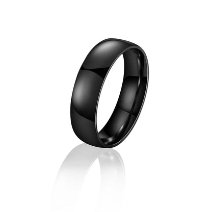 Fashion Charm Jewelry Ring for Men Women Stainless Steel Black Rings Wedding Engagement High Quality Matte Male Accessory