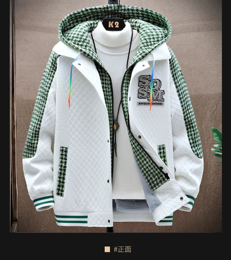 Winter Men's Sets Tracksuit Men Wool Hooded Sweatshirt Thicken Warm Sportswear Male Casual Suit Two Piece Sets