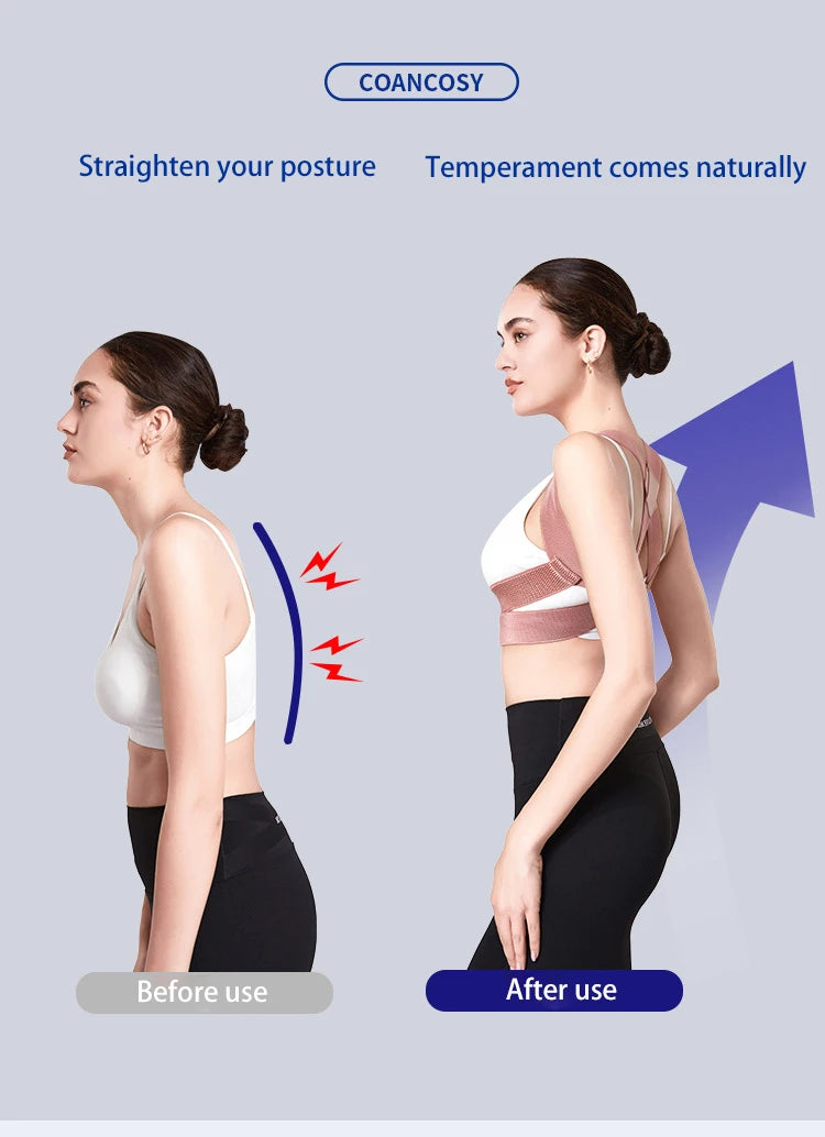 Chest Posture Corrector Invisible Body Shaper Women Adjustable Elastic Back Support Belt Shoulder Brace Body Shaper Corset