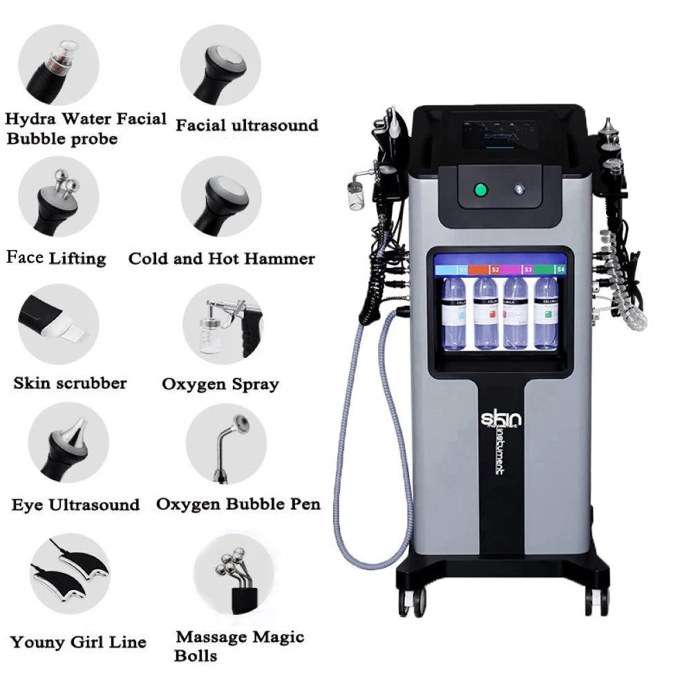 10 in 1 Hydro Dermabrasion Machine Face Lifting Facial Deep Cleaning Aqua Peeling Skin Rejuvenation Skin Care SPA Device
