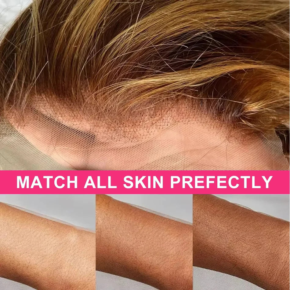 P427 Highlight 13×6 HD Lace Front Wigs Body Wave Ombre Brazilian Wigs 13×4 Pre Plucked Transparent Lace Frontal Wigs For Women