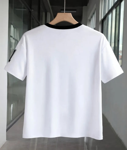 The 2025 summer new V-neck T-shirt with 91 print digital jersey is breathable lightweight and casual for sports