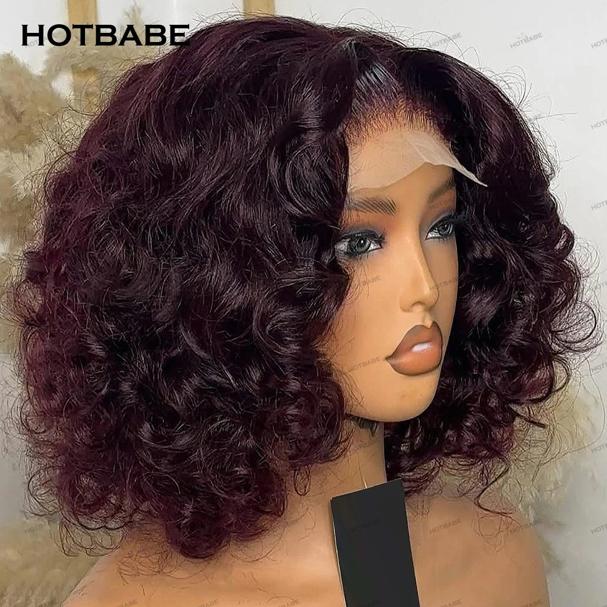 450 Density Bouncy Curly Glueless Wigs Human Hair 4×4 HD Lace Frontal Wigs Wear And Go 13×6 HD Lace Frontal Wigs Human Hair 99J