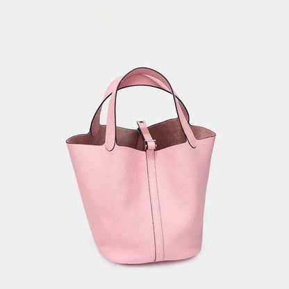 Autumn/winter Nichedesign Women's Bucket Bag Genuine Leather Handbag Mother-child Bag Tote For Ladies
