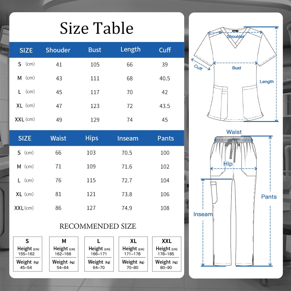 Pet Grooming Institution Room Scrubs Uniform Women Surgery Workwear Beauty Salon Work Clothes Nursing Scrub Medical Suits Unisex