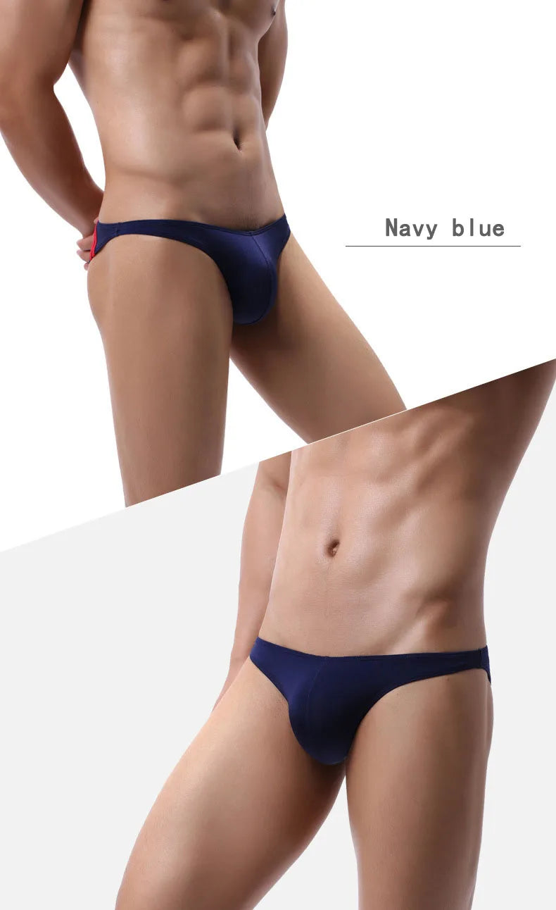 Men Swimwear Solid Swimsuit Briefs Sport Swimming Trunks U Pouch Beachwear Briefs Beach Shorts bathing suit