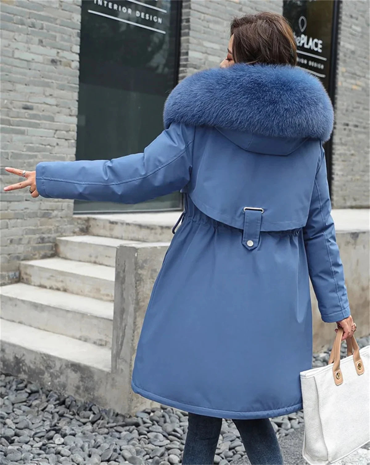 Winter Parka Jacket For Women 2025 New In Long Sleeve Clothes Fashion Hooded Vintage Coat Thick Warm Casual Medium Length Coats