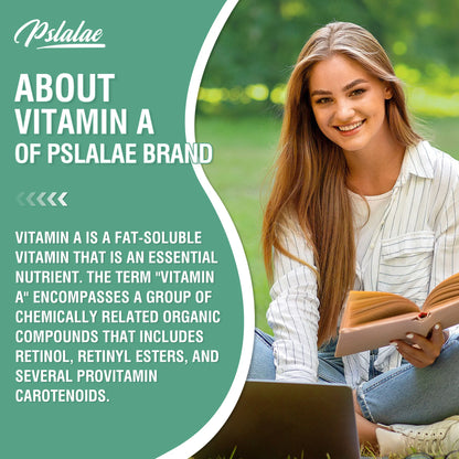 Vitamin A - Brightens Skin, Antioxidant Activity Supplement,Supports Vision and Cell Health, Boosts Immunity - 120 Capsules