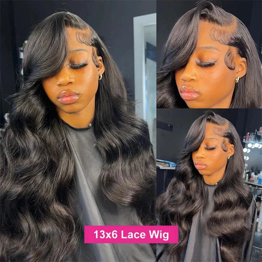 Body Wave 13x4 13x6 Hd Transparent Lace Front Wigs Human Hair Wig Brazilian  30 40 Inch Body Wave Lace Frontal Wig For Women