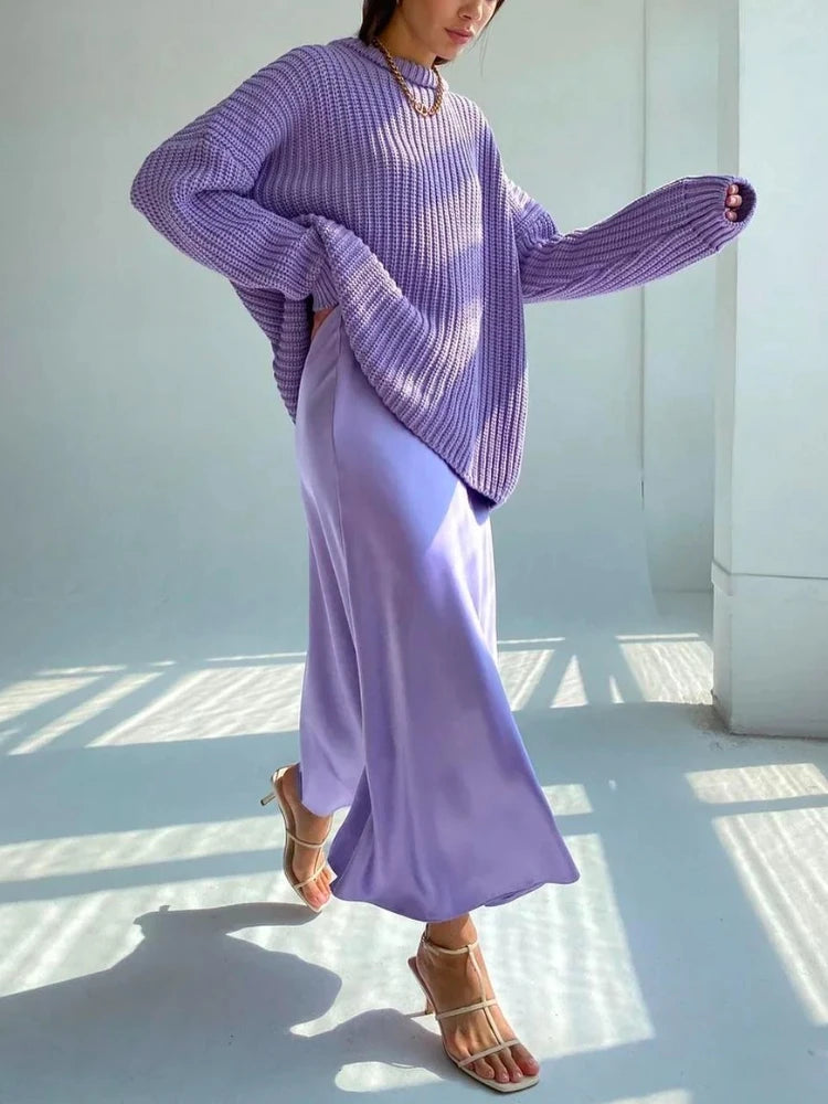 Acetic Satin Fishtail Skirt Woman Korean Fashion Elastic High Waist Skirts for Women Spring/summer 2026 New Slim Long Dresses