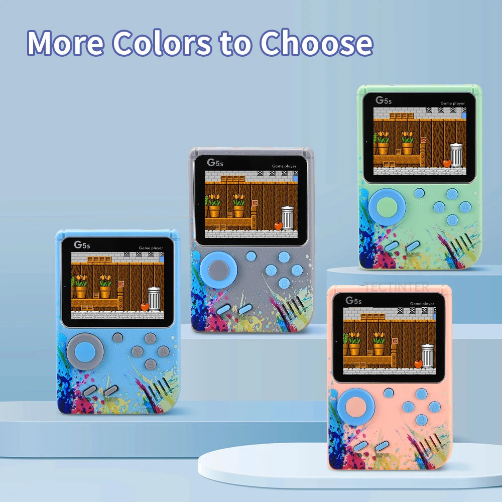 Video Game Console Mini Portable Retro TV Handheld Game Player Built-in 500 Games LCD Screen AV Output Support 2 Player Gamepad