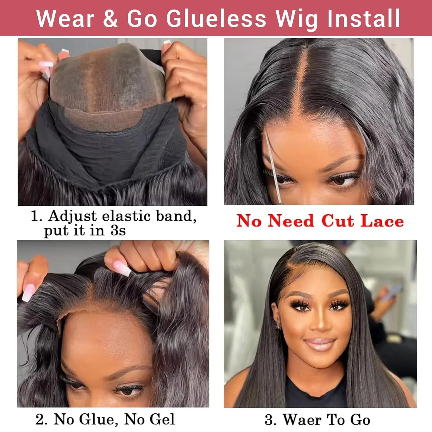 30 Inch 13x6 Straight Lace Front Wigs Human Hair 200% Density HD Lace Front Wigs Human Hair Pre Plucked Glueless Straight Wig