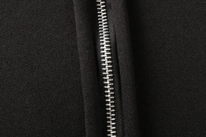 Men's and women's Balaclava Y2K Gothic Harajuku winter new item double hooded sweatshirt Unisex hooded mask zipper sportswear