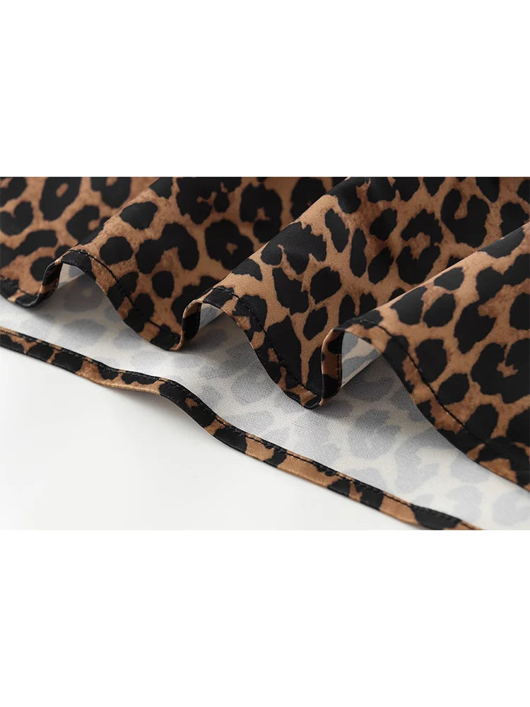 TFMLN Women Vintage Leopard Print Skirts Female 2026 Street Chic High Waist Long Skirt Spring Office Slim Fashion New Skirts