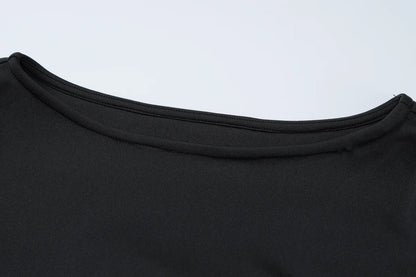 Dulzura O-Neck Long Sleeves Ruffles Patchwork Bodycon Mini Dress Sexy Elegant Outfit Party Club Streetwear Autumn Winter Clothes