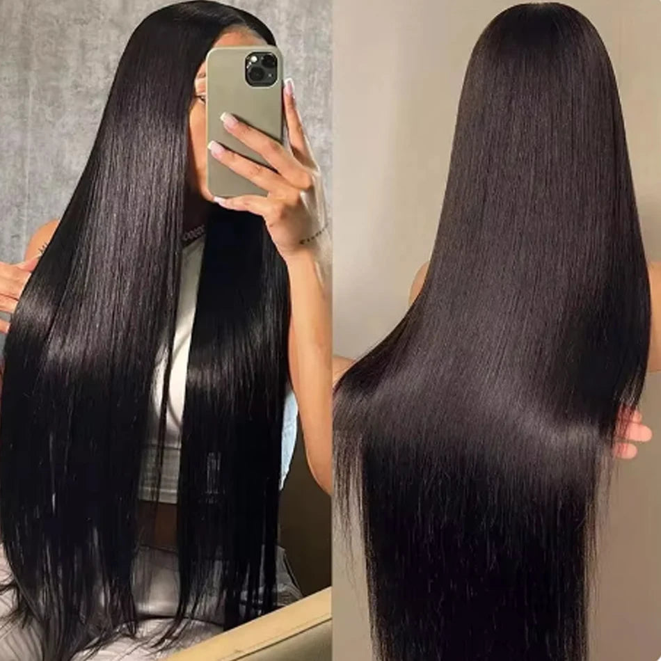 Glueless Wigs HD Transparent Lace Front Human Hair Wig 13x4 13x6 Bone Straight Frontal Wig Pre Plucked 4x4 HD Lace Closure Wig