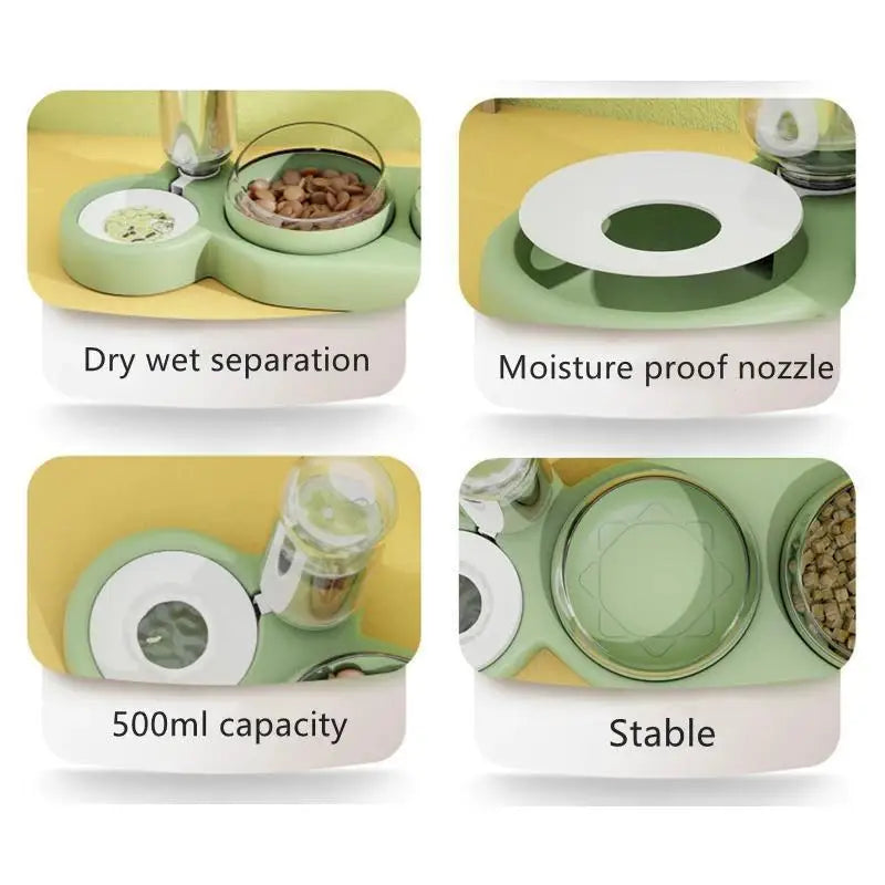 Pet Automatic Feeders 3 Bowl Pet Water Dispenser Feeders Large-diameter Dog Basin Cat Bowls Pet Automatic Feeders Wholesale