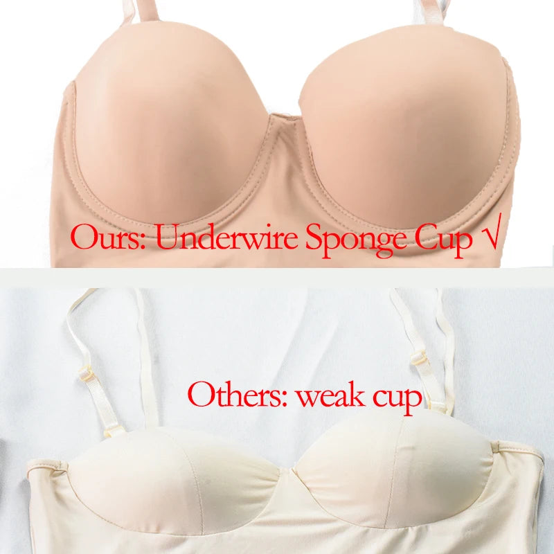 Becirzet Strap White Dress Underwear Women Mesh Control Slips Dresses Party Underwire Underskirt Tube Mini Short Underdress XXL