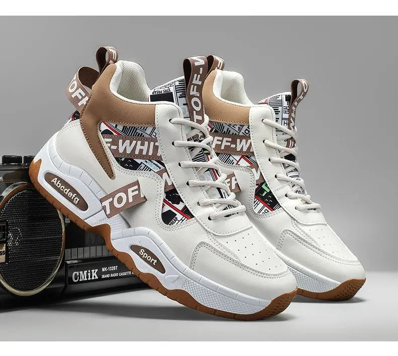 Luxury High Top Men's Vulcanized Shoes Winter Casual Sneaker for Men Ankle Boots Platform Designer Skateboard Tenis Masculino