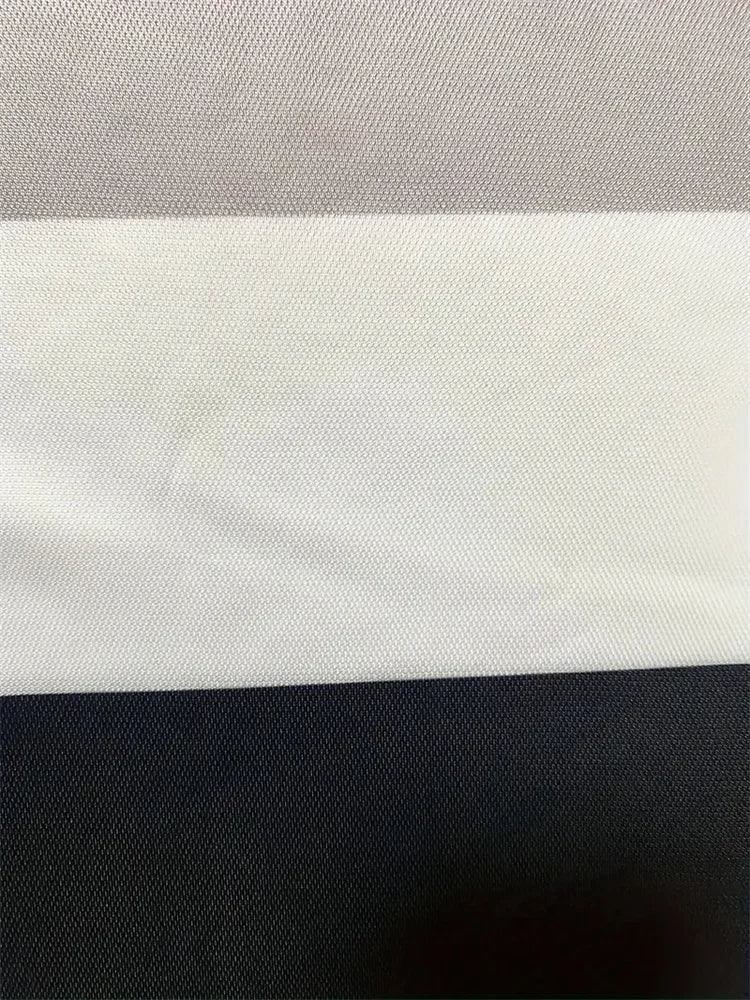 Men's Casual Polo Shirt Fashion Stitching Line Design Slight Stretch Comfortable Fabric Plus Size Men's Lapel Short Sleeves Top