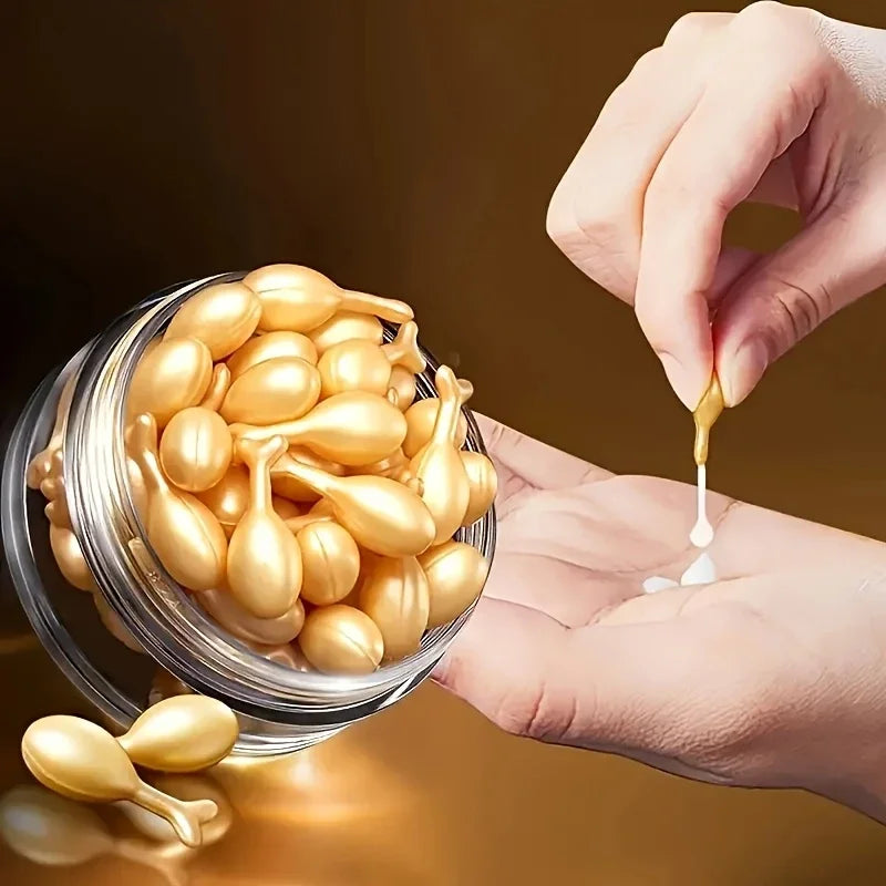 50 Capsules Fullerene Essence Capsule Collagen Capsule Facial Care Essence Anti-Wrinkle, Acne, Firming, Whitening, Hyaluronic Acid Essence Skin Care New Style