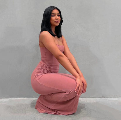 Satin Slip Sleeveless Backless Maxi Dress Women 2022 Y2k Summer Bodycon Elegant Sexy Outfits Ladies Birthday Party Club Sundress