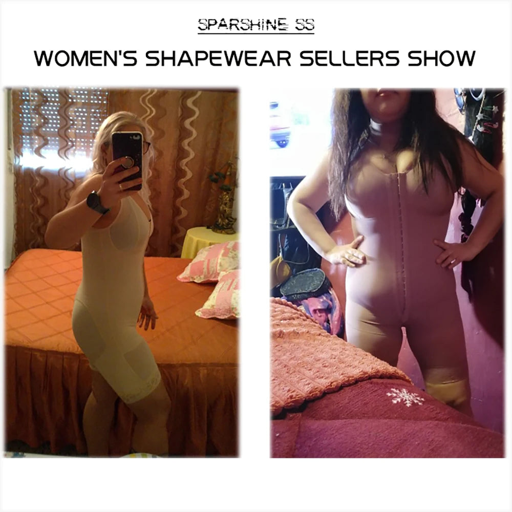Full Body Shaper High Compression Shapewear Girdle With Brooches Bust For Postpartum Slimming Sheath Belly Fajas Colombianas