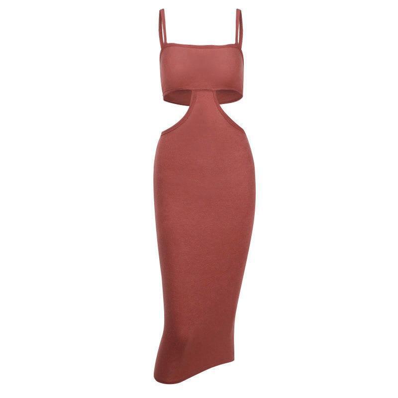 New Style Foreign Trade Suspender Long Skirt Halter Sexy Hollow Prom Dress Dress