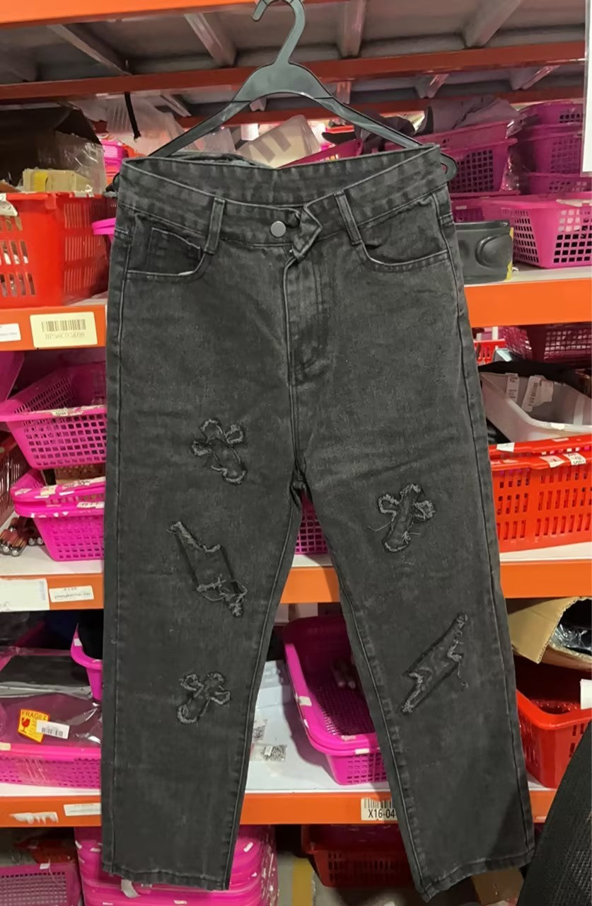 Niche Cross Jeans Female American Style