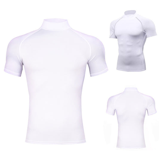 Men's Turtleneck Fitness Exercise Running T-shirt Top