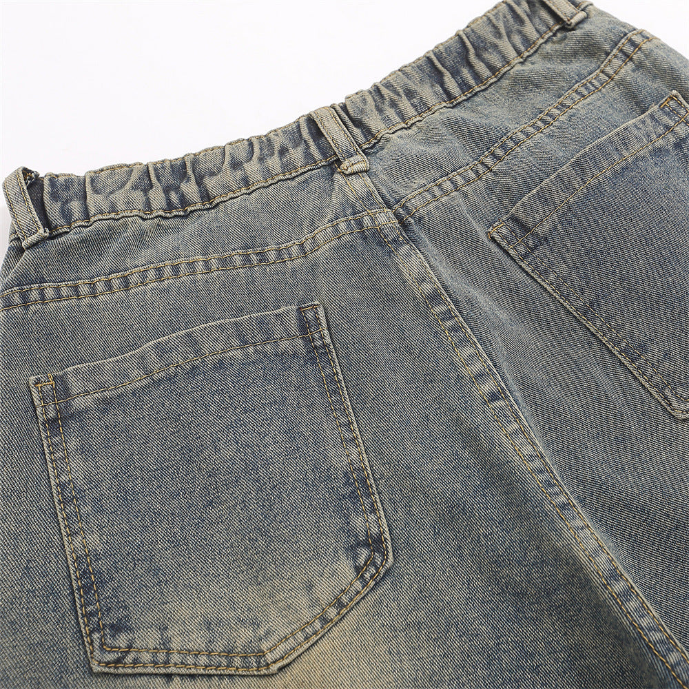 Multi-Pocket Workwear Jeans For Men