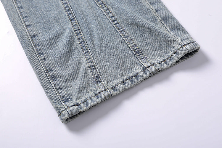 Washed Bright White Loose Jeans Men