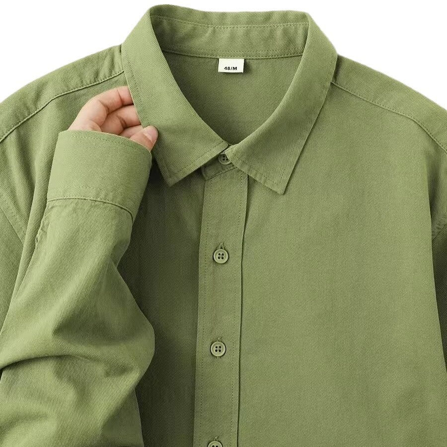 New All-match Solid Color Shirt Artistic Style Single-wear Top