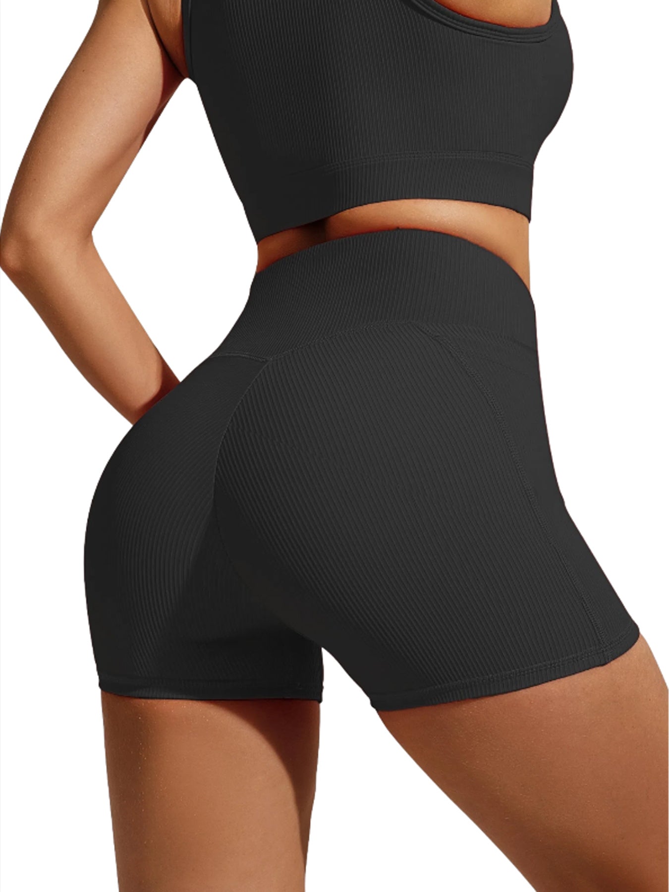 Women's High-Waisted Yoga Shorts - Breathable Workout Shorts For Running & Gym