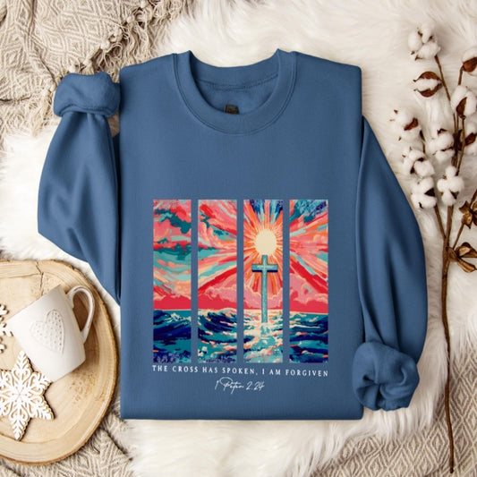 Plus Size Drop-shoulder Sleeve Printed Sweater