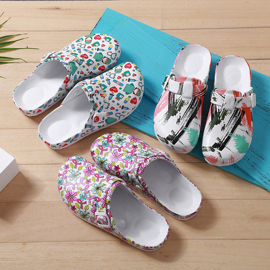 EVA Baotou Soft-soled Protective Shoes Creative Cartoon Nurse Shoes Women