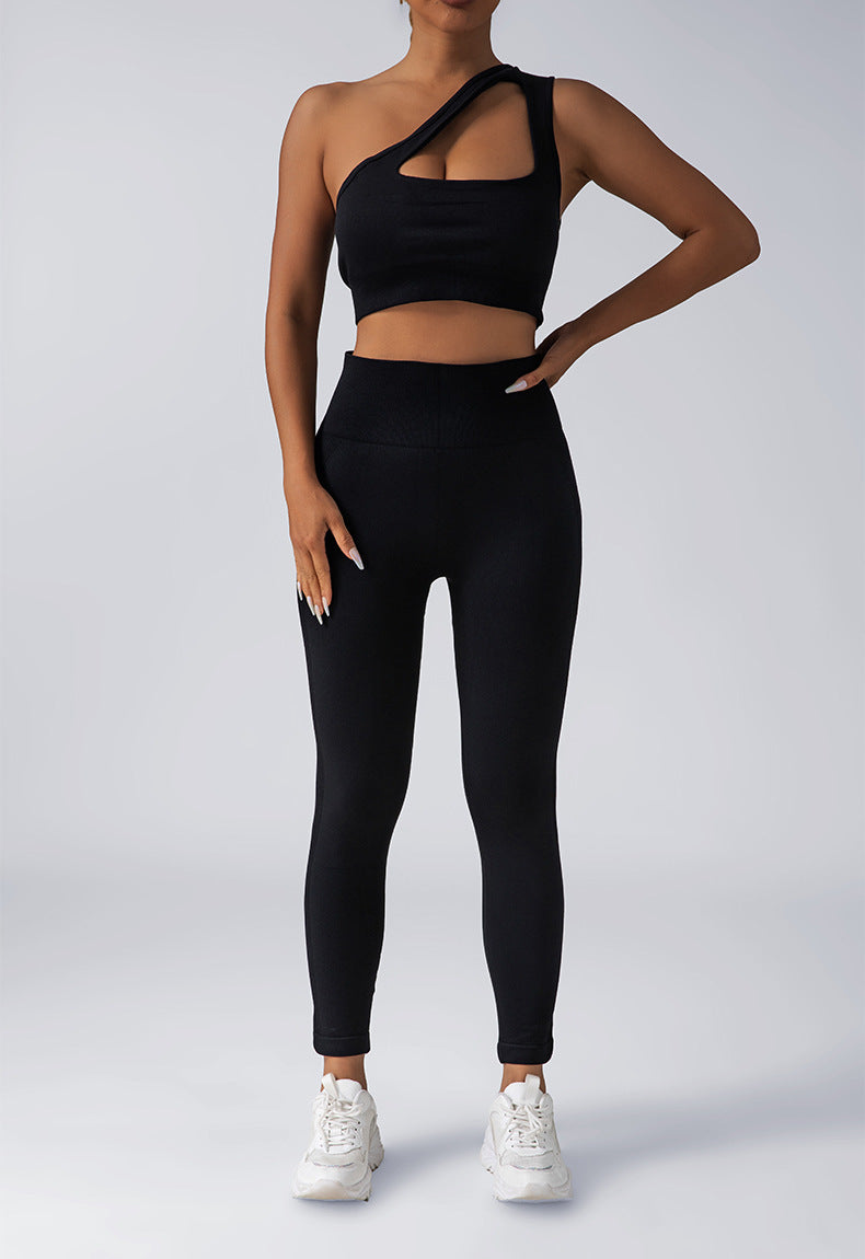 Fashion Seamless Knitted Tie-dye Yoga Suit Women