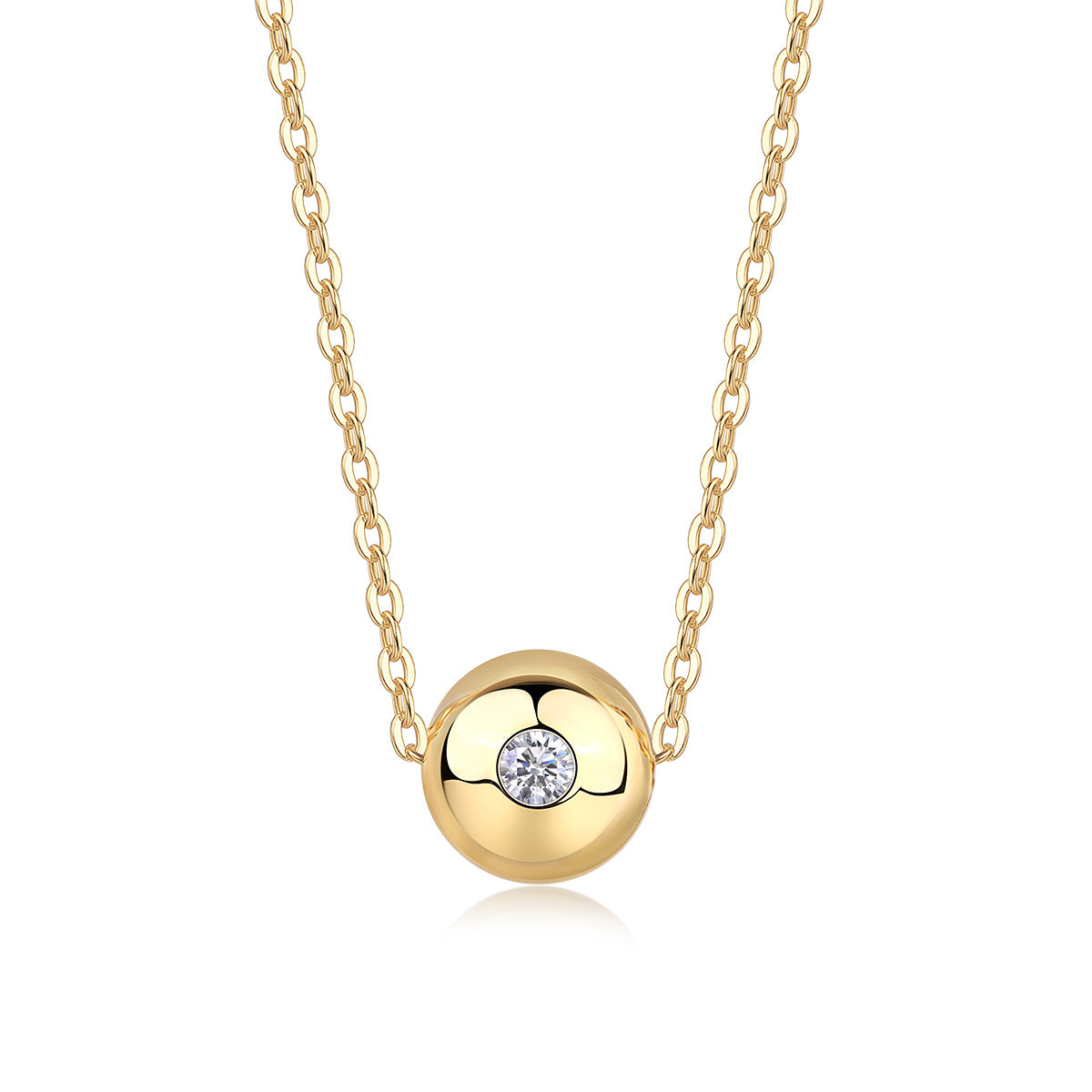 Fortune Circulation Luxury Fashion Diamond Pendant Necklace Set With Mosan Diamond Silver Ornaments
