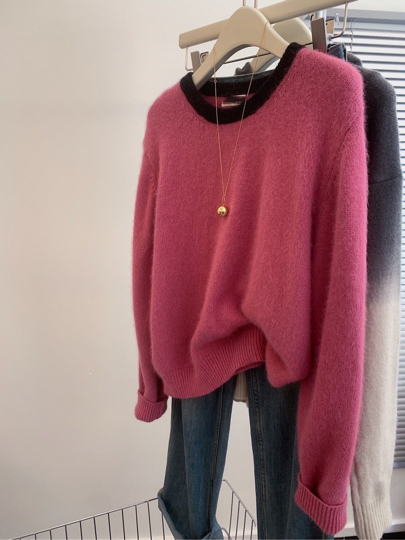 Idle Style Soft Glutinous Inner Wear Base Knitwear Top