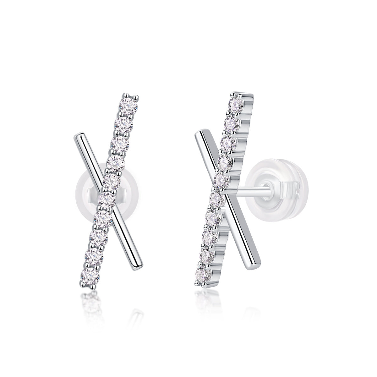Sky Meteor Diamond Set Moissanite Silver Earrings Luxury Fashion Diamond Earrings Stud Earrings