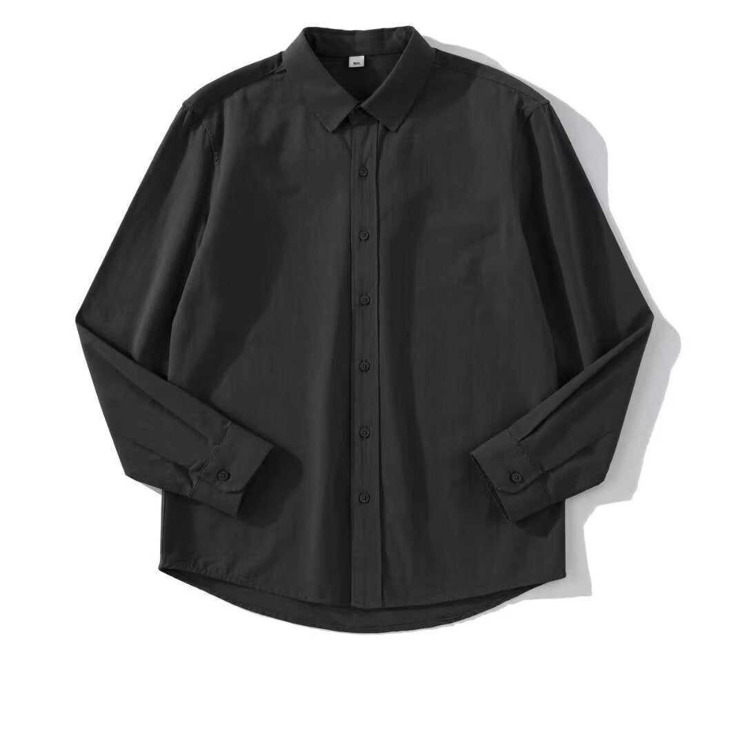 New All-match Solid Color Shirt Artistic Style Single-wear Top